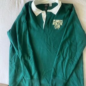 H&M Green Peanuts Athletic Club Polo